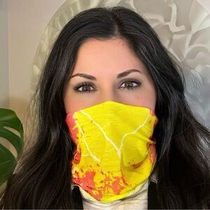 Wy Summer Colorful Abstract Face Mask Gator Neck Warmer Buff Summer Winter (C/)